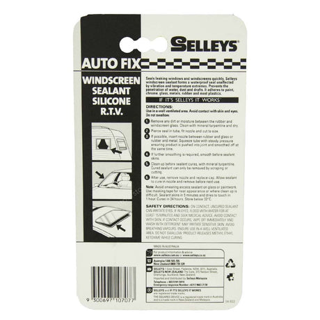 SELLEYS AUTOFIX Windscreen Sealant Blacks 75g