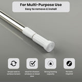 Shower Curtain Rod Spring Extendable 110 - 200cm