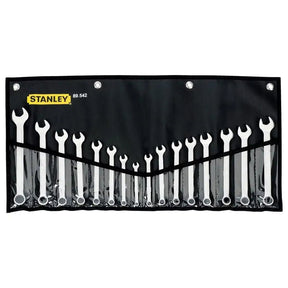 Stanley Metric & A/F Combination Spanner Set 16 Piece 89 - 542