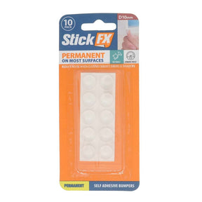 StickFx Self Adhesive Clear Bumper 10mm 10Pcs HAR - 213
