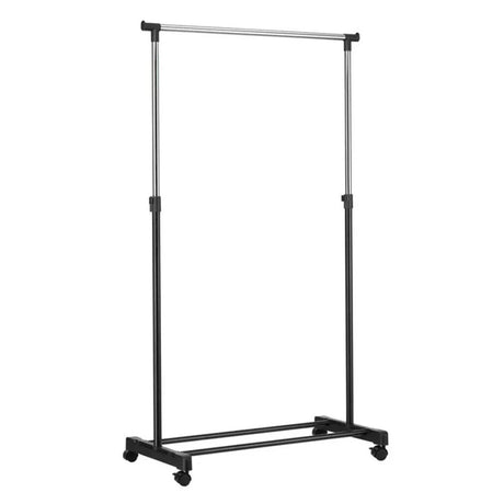 Storage Solutions Adjustable Single Rail Clothing Rack 80x43x165cm