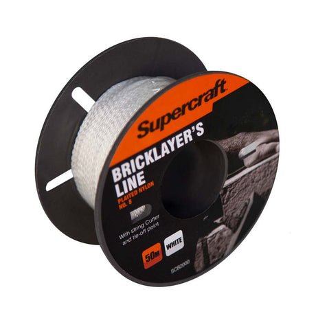 Supercraft Bricklayer's Plated Nylon Line No.8 White 50M SCB2000