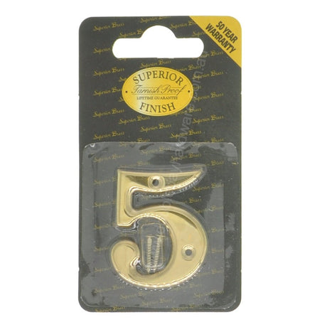 Superior Brass 50mm Brass House Number