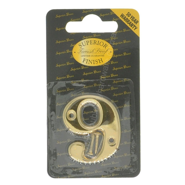 Superior Brass 50mm Brass House Number