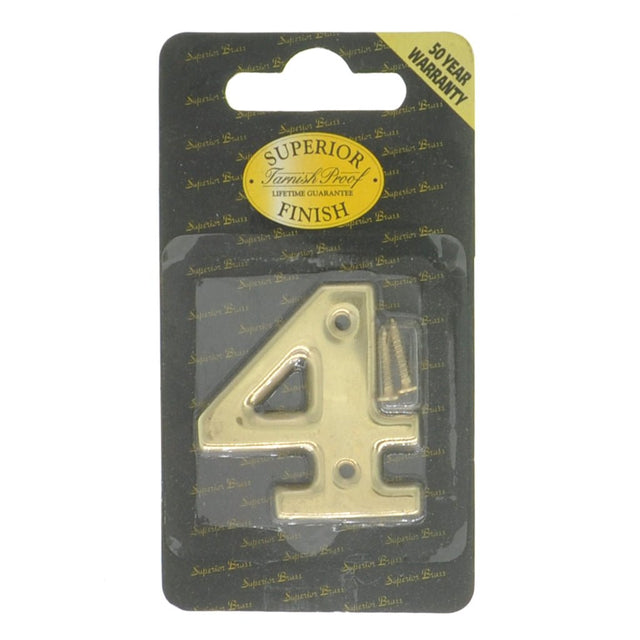 Superior Brass 50mm Brass House Number