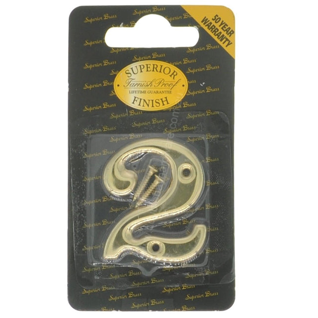 Superior Brass 50mm Brass House Number