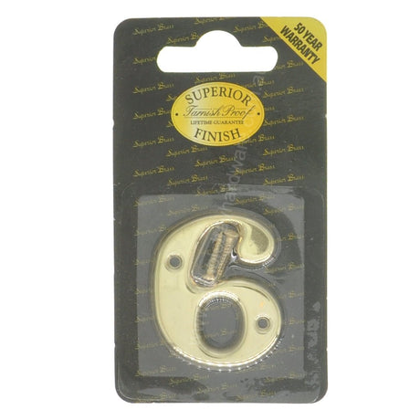 Superior Brass 50mm Brass House Number