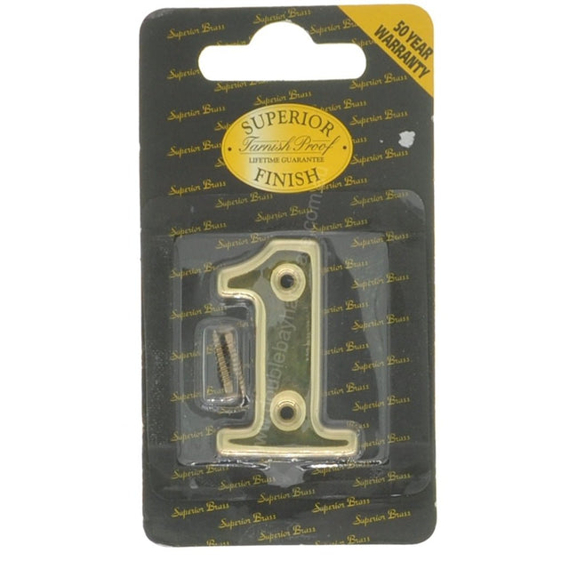 Superior Brass 50mm Brass House Number