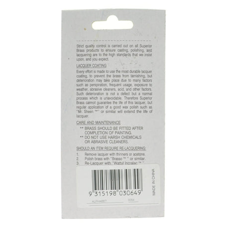 Superior Brass Alphabet Sign Letter A 75mm 3064A