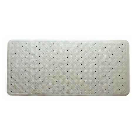 Supertex Rubber Bath Mat With Suction Pads 34x74cm White GTRUBERWHITBMT