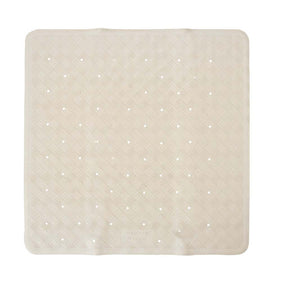 Supertex Rubber Shower Mat With Suction Pads 53x53cm White GTRUBERWHITSHW