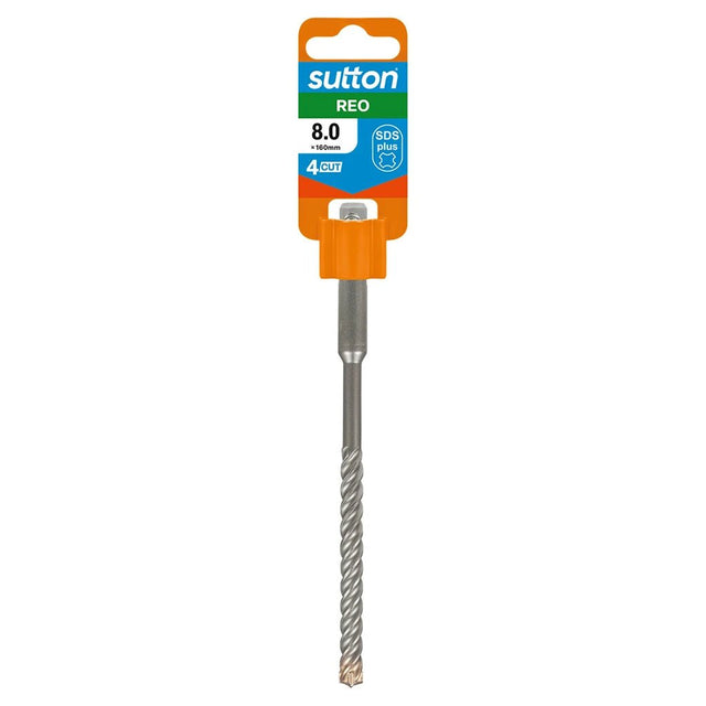 suttontools Masonry SDS Plus Reo 4 Cut Drill Bit 8X160mm D6320800
