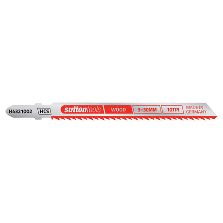 suttontools T - Shank Jigsaw Blades Wood 100mm 10TPI H4321002