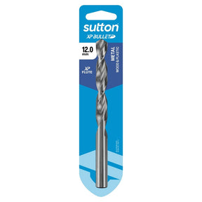 suttontools XP Bullet Jobber Drill Bit For Metal, Wood, Plastic 12.0mm D220H1200