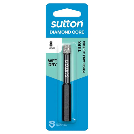 suttontools Diamond Core Drill Bit WetDry Cut 8mm D618H0800