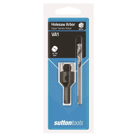 Sutton Tools Viper Series Arbor VA1 Holesaw Arbor 14-30 mm, in its original retail blister packaging.