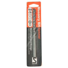 A packaged masonry bit hammer with a silver metal bit and a black and orange retail card. The card features the text 'Masonry Bit hammer' and the Saturn Tools logo at the bottom.