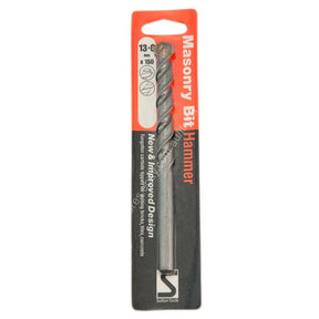 Masonry Bit Hammer with a 13 mm x 150 mm drill bit, packaged in a black and orange cardboard sleeve.
