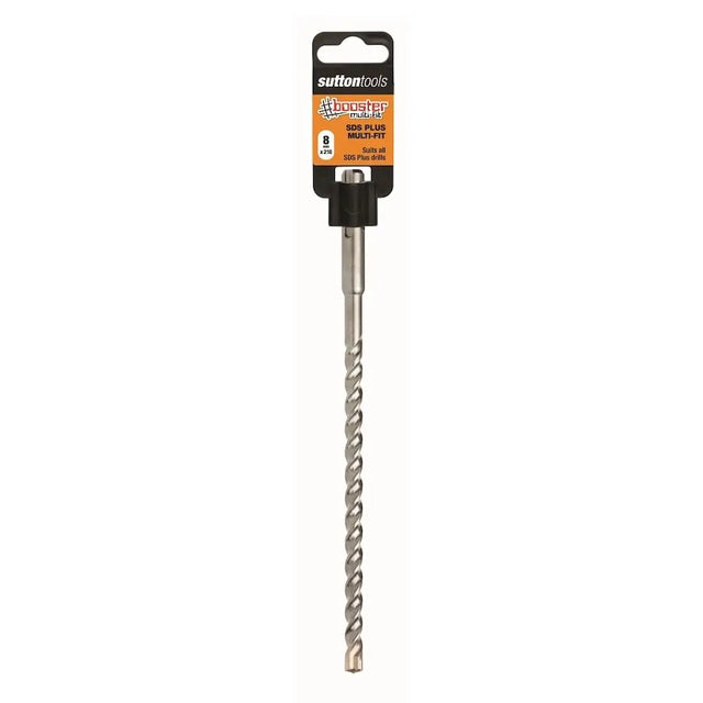 A Sutton Tools 1/4 inch twist drill bit with a black and orange retail header card, shown vertically against a plain white background.