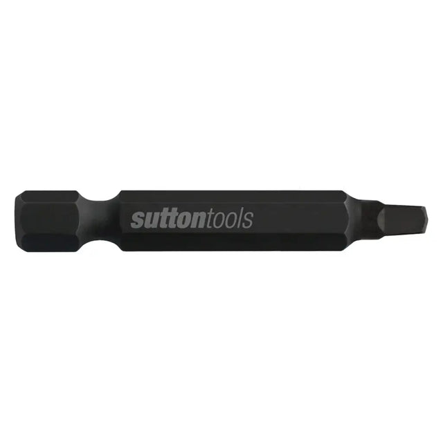 A black hex bit adapter with the 'sutton tools' logo printed in gray on the side, shown against a plain white background.