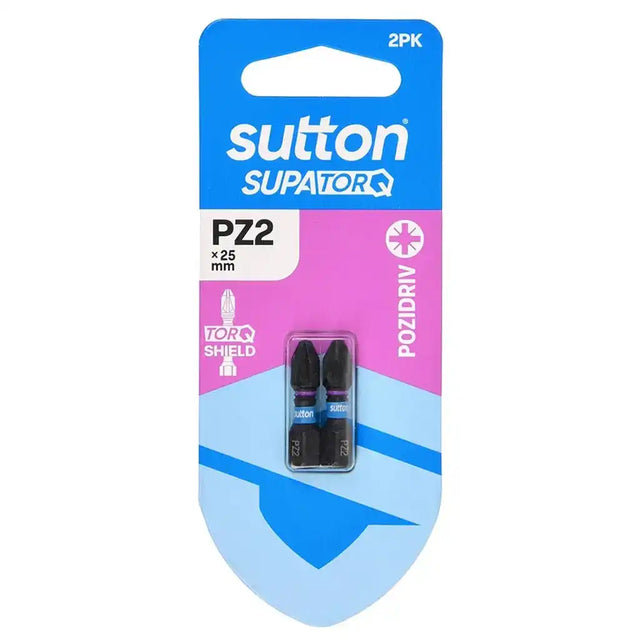 Sutton Supators PZ2 drill bit packaging on a white background