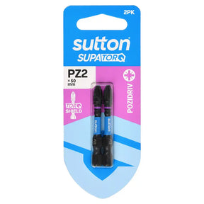 Sutton Supatorq PZ2 drill bit package on a white background