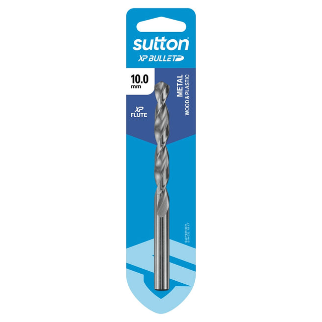 suttontools XP Bullet Jobber Drill Bit For Metal, Wood, Plastic 10.0mm D220H1000