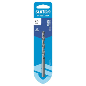 suttontools XP Bullet Jobber Drill Bit For Metal, Wood, Plastic 7.5mm D220H0750