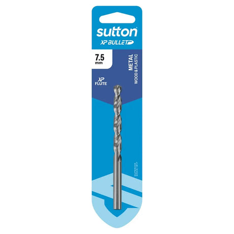 suttontools XP Bullet Jobber Drill Bit For Metal, Wood, Plastic 7.5mm D220H0750