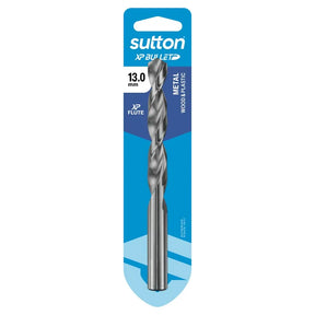 suttontools 13.0mm HSS XP Bullet Jobber Drill Bit with Parabolic Flute and Split Point — highlights the key technical features for search visibility.