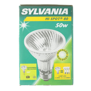 SYLVANIA Hi Spot 80 PAR25 Halogen Light Bulb E27 240V 50W 25° 0021162