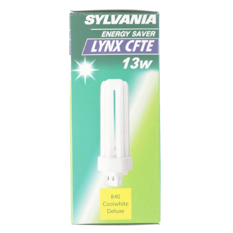 Sylvania energy-saving light bulb packaging on a white background