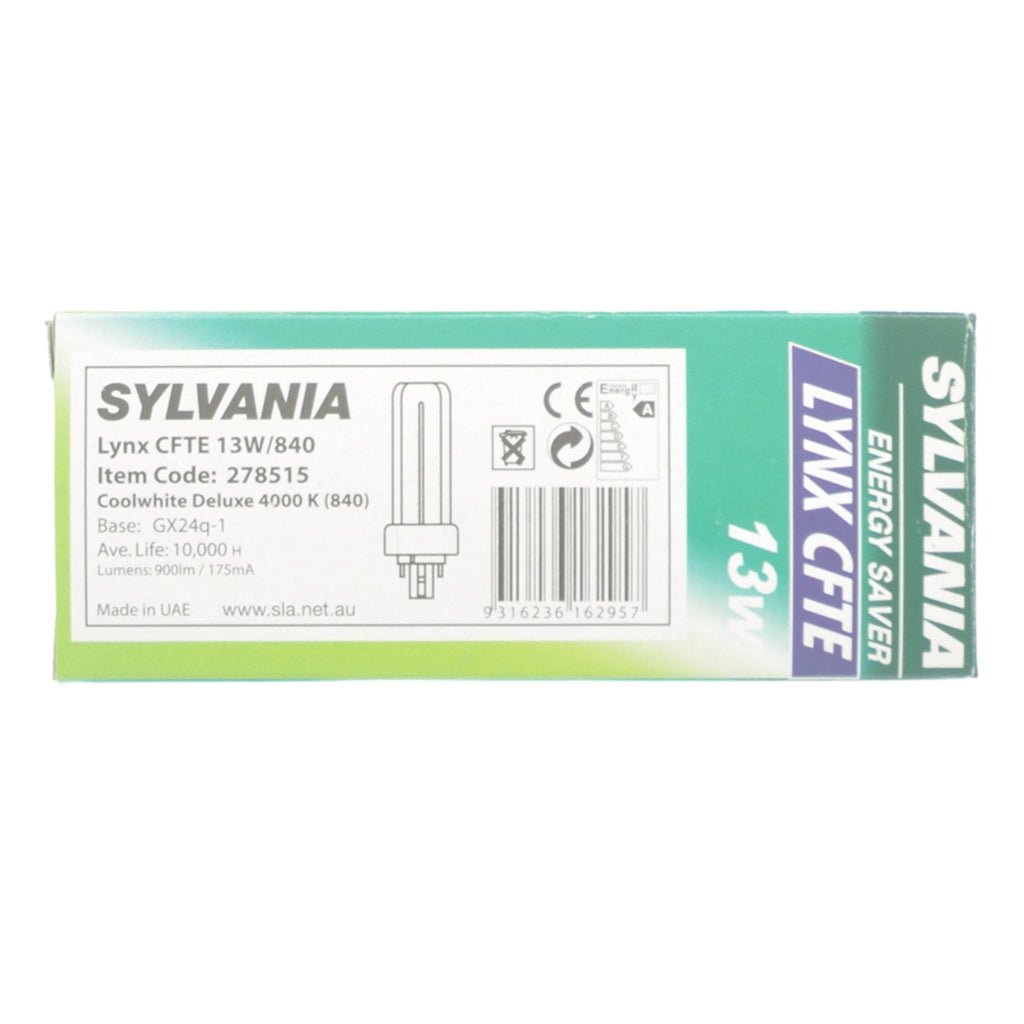 Sylvania LYNX CFTE Compact Fluorescent Light Bulb GX24q - 1 13W/840