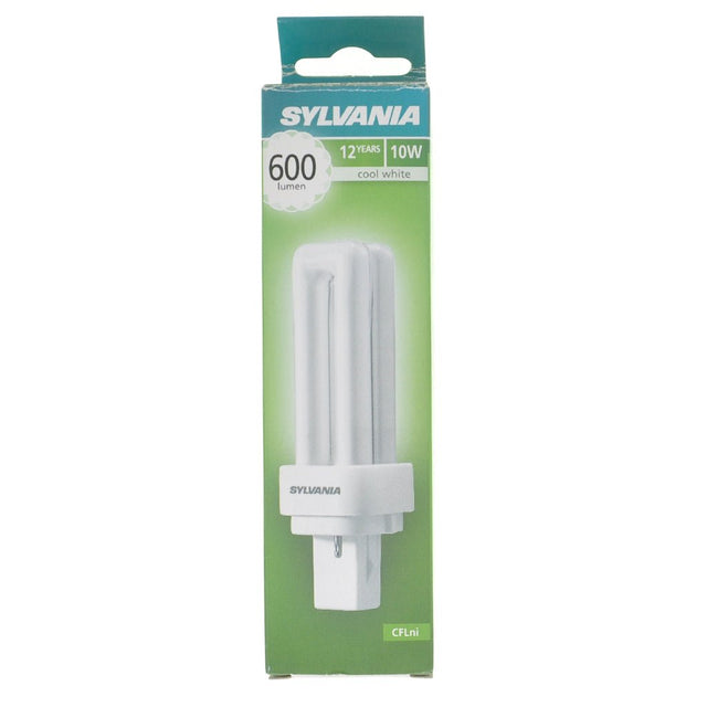 SYLVANIA LYNX - D Superia Compact Fluorescent Light Bulb G24d - 1 10W/840