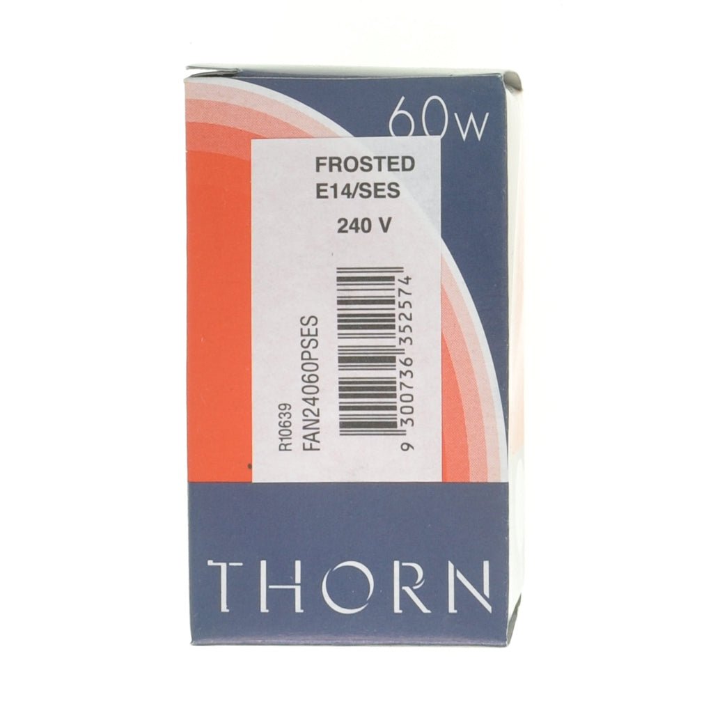 THORN Fancy Round Incandescent Light Bulb E14 240V 60W Frost R10639