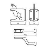 Trio Improved Gate Latch Zinc Plated 102mm BWIMDLATCHZP