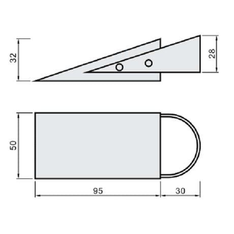 TRIO Revive Rubber Door Stopper With Steel Handle R12 - DS008