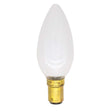 Tungsram Candle Incandescent Light Bulb B15 240V 25W Opal