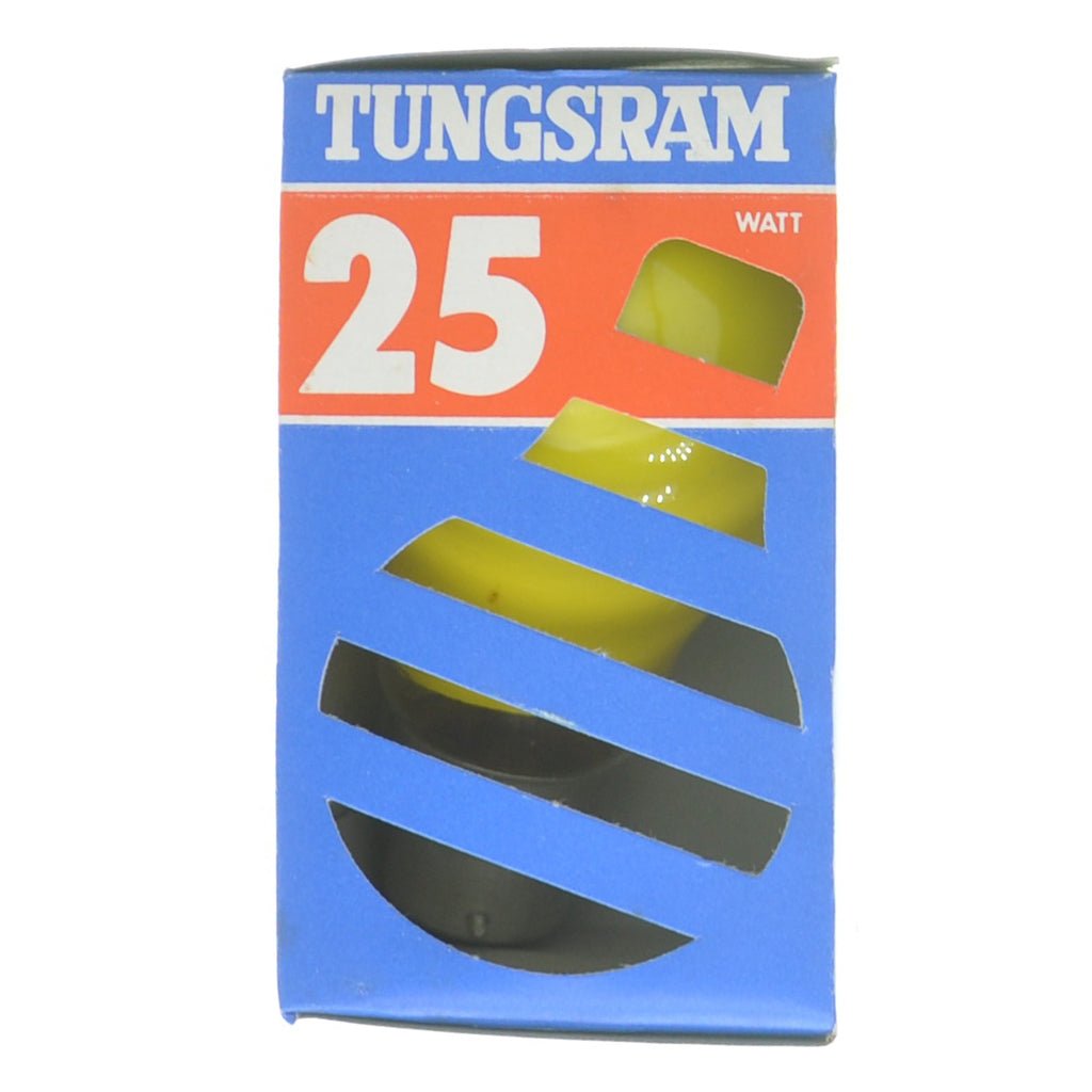 Tungsram GLS Coloured Incandescent Light Bulb B22 240V 25W Yellow