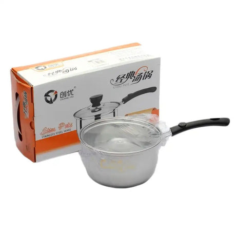 Turtle Stainless Steel Milk Pan With Glass Lid 16cm