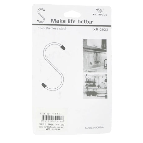 Turtle Stainless Steel S Shape Hooks Small 70mm 5Pcs 4016