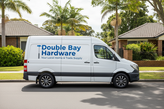 with words "Double Bay Hardware"