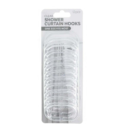 Yatsal Shower Curtain Hooks Clear 12Pcs HOM - 353