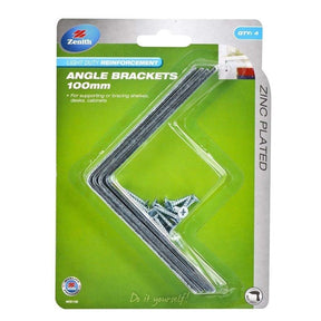 Zenith Light Duty Reinforcement Angle Brackets Zinc 22mmX100mm WEB1100