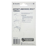 Zenith Offset(Necked) Bolt 100mm Solid Brass Chrome Plated HBB2100