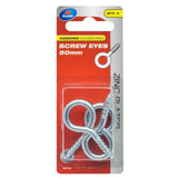 Zenith Screw Eyes 4.8x50mm Zinc Plated 3pcs WIC2150