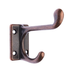Zenith Square Base Hat & Coat Hook 80mm Florentine Bronze WAS1024