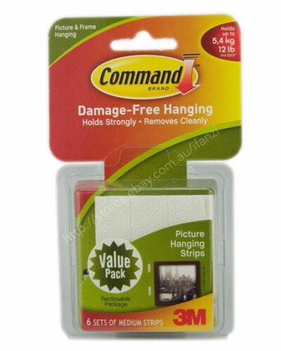 3M COMMAND Damage-Free Hook Medium Picture Hanging Strips 4 Sets Up 5.4Kg 17204 - Double Bay Hardware