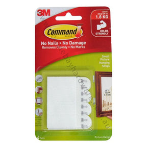 3M Command Damage - Free Small Picture Hanging Strips 1.8Kg 17202ANZ