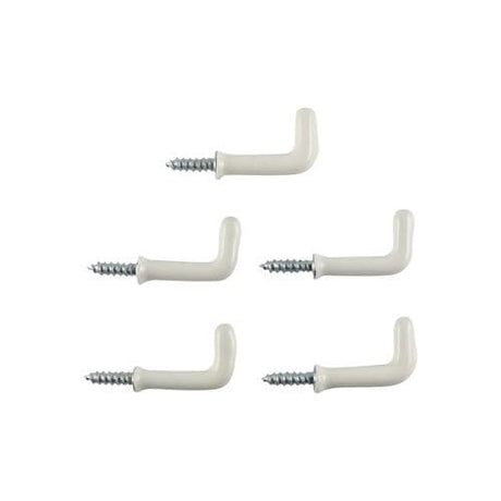 Everhang Square Hooks White 19mm 5Pcs 72503 - DoubleBayHardware